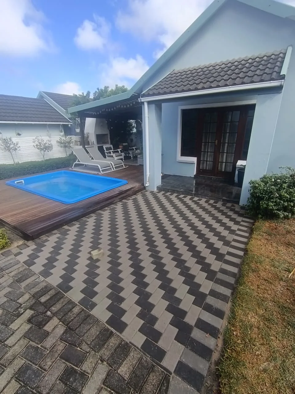 Pool patio pattern detail